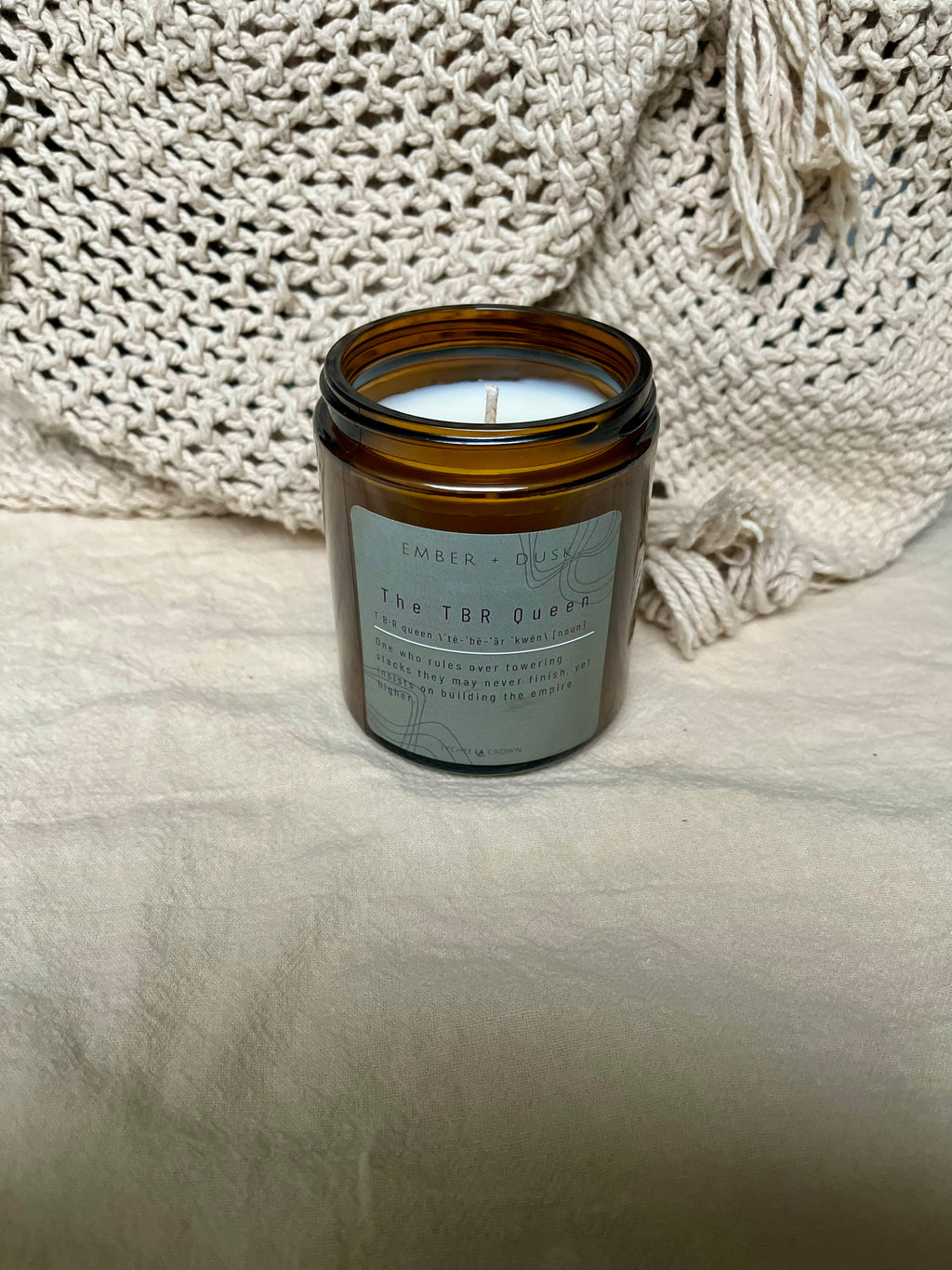 The TBR Queen soy candle