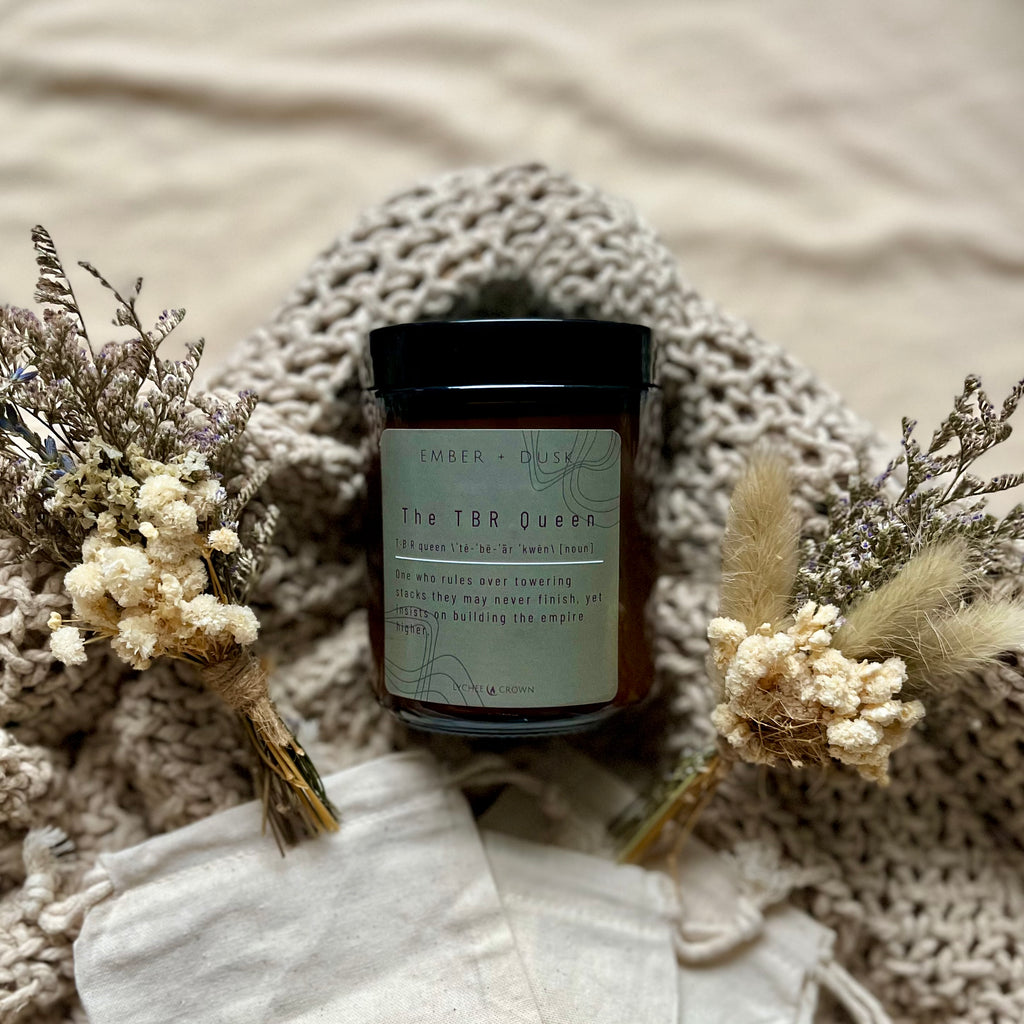 The TBR Queen soy candle