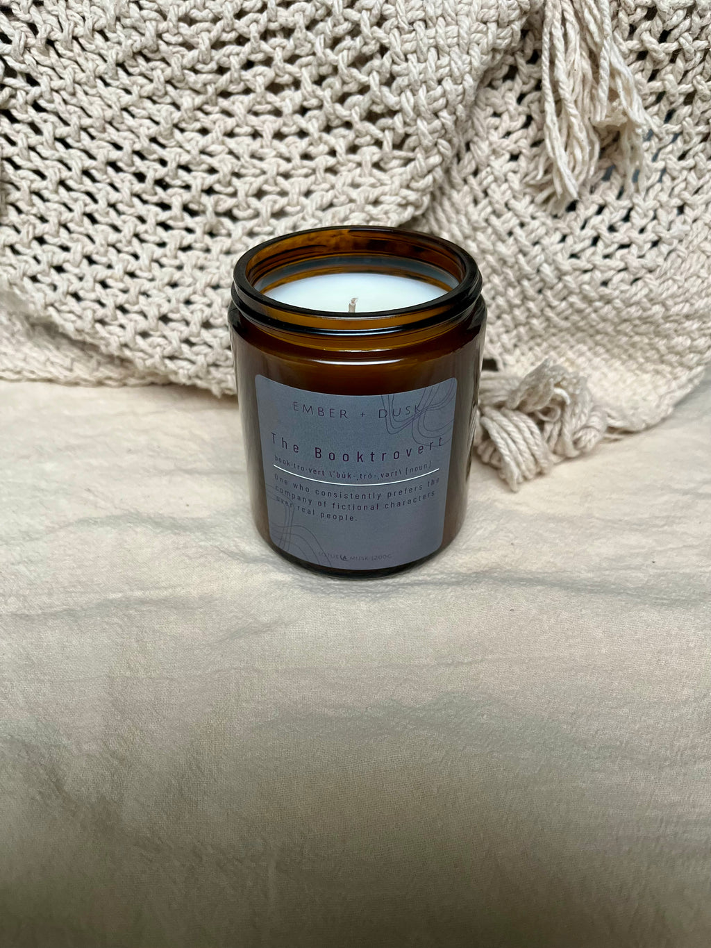 The Booktrovert soy candle