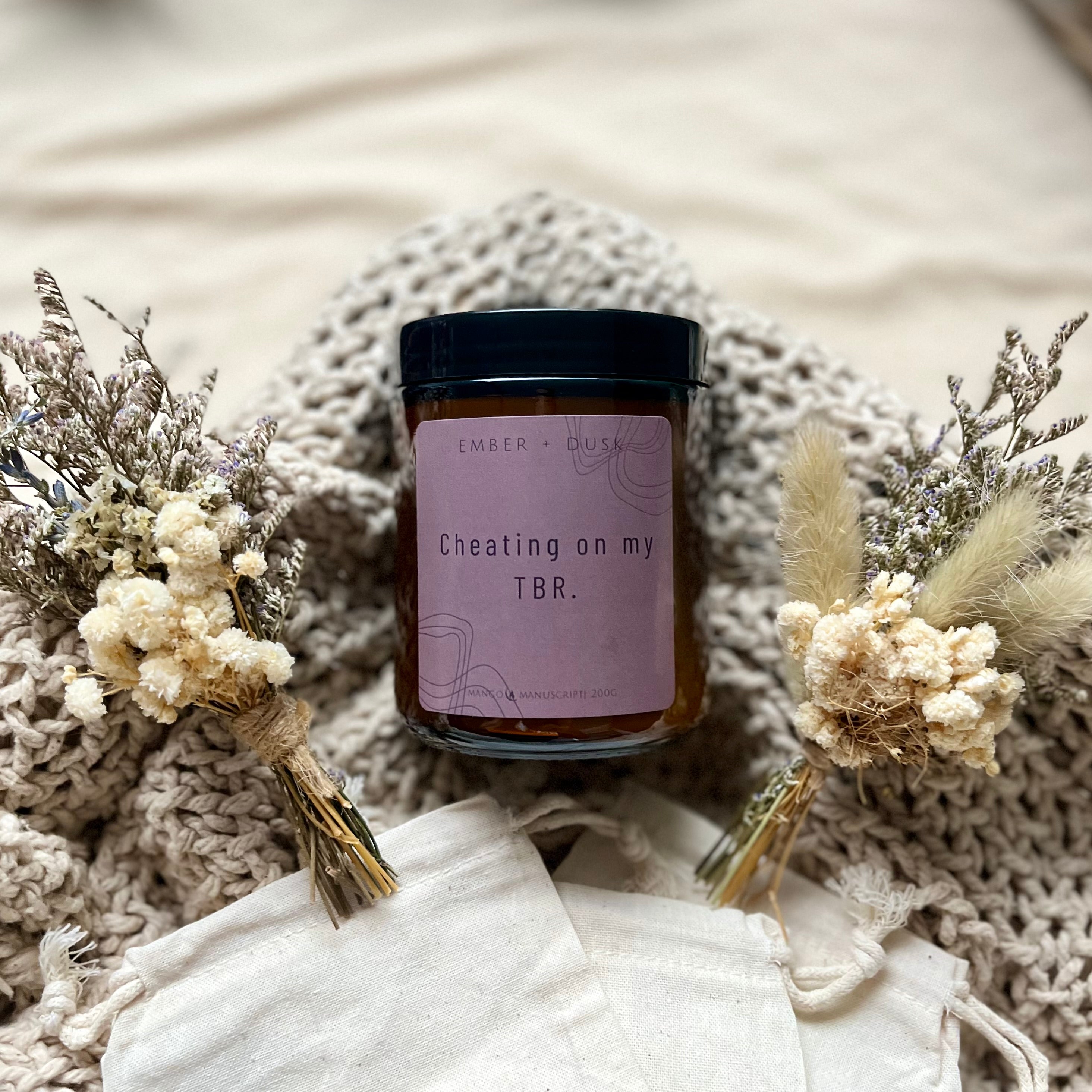 Cheating On My TBR soy candle