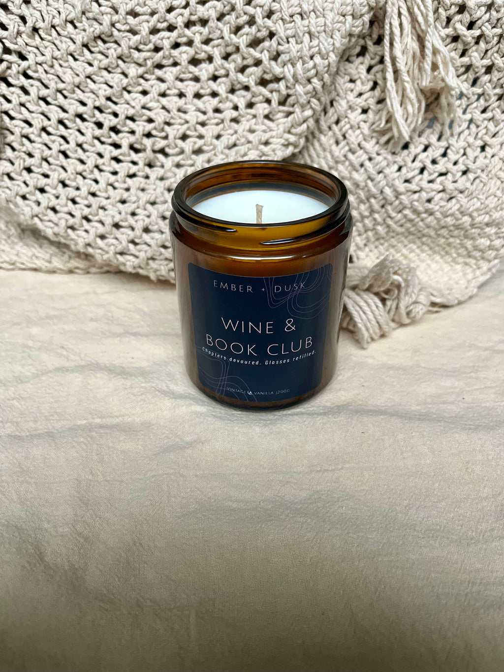 Wine and Book Club soy candle
