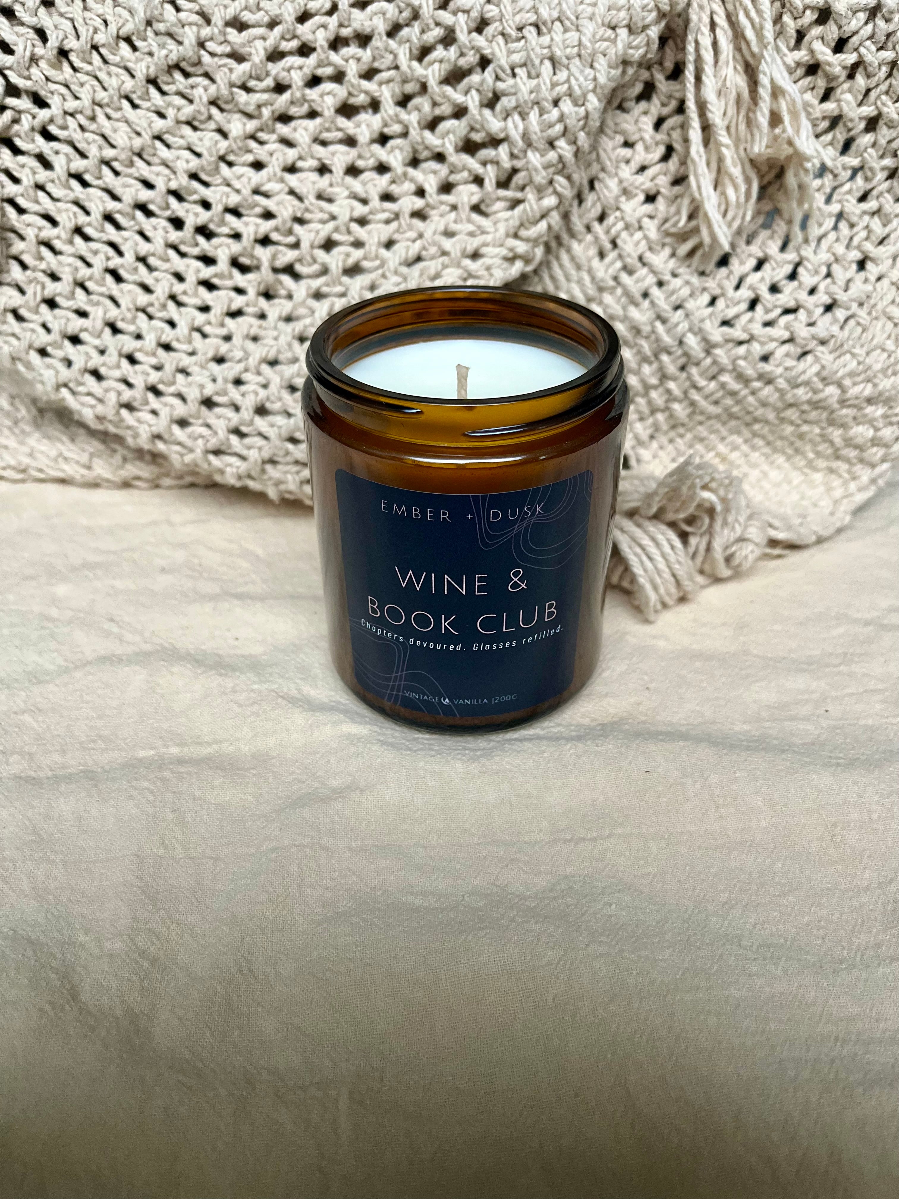 Wine and Book Club soy candle