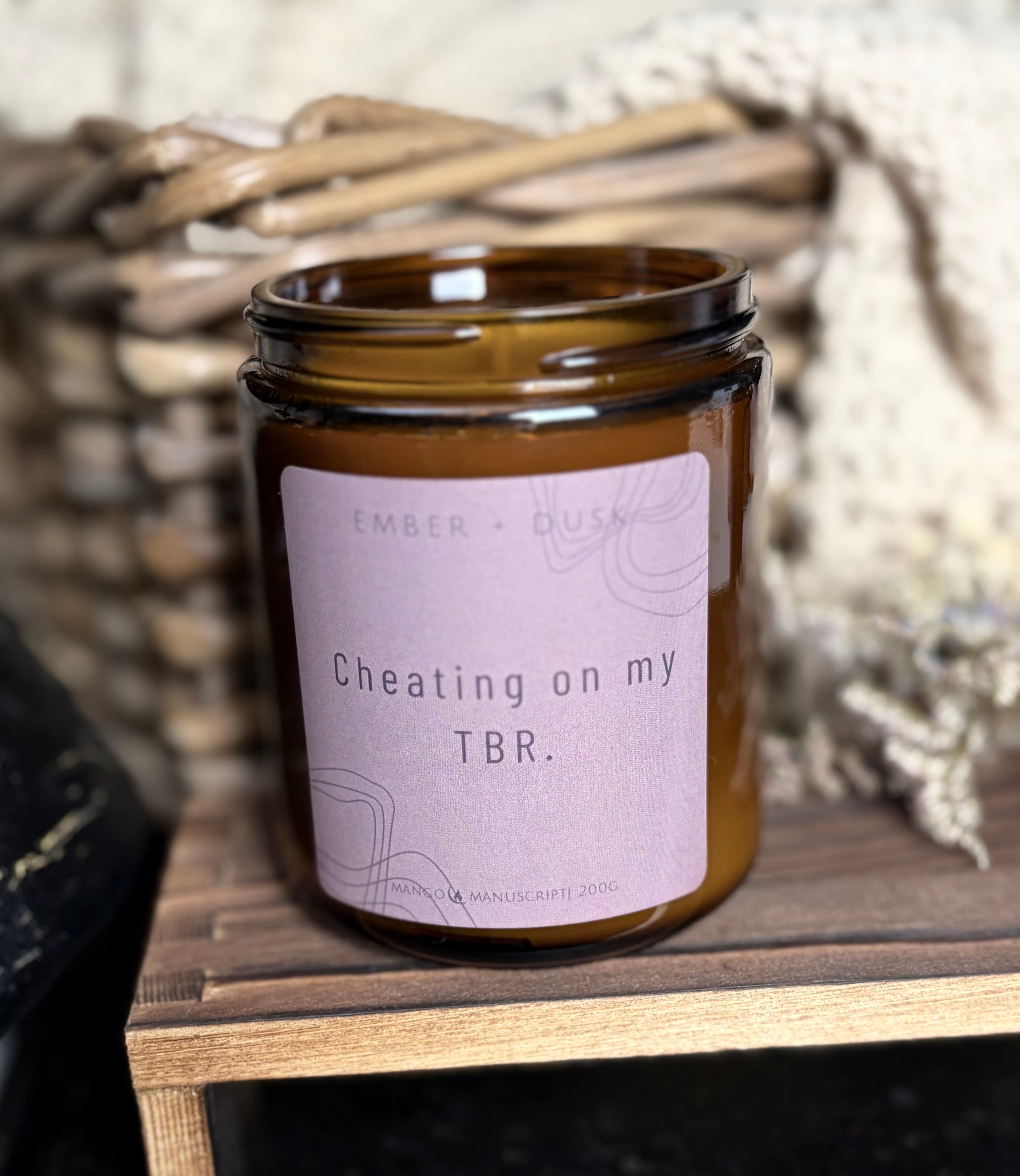 Cheating On My TBR soy candle