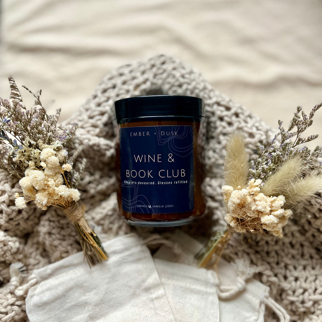 Wine and Book Club soy candle