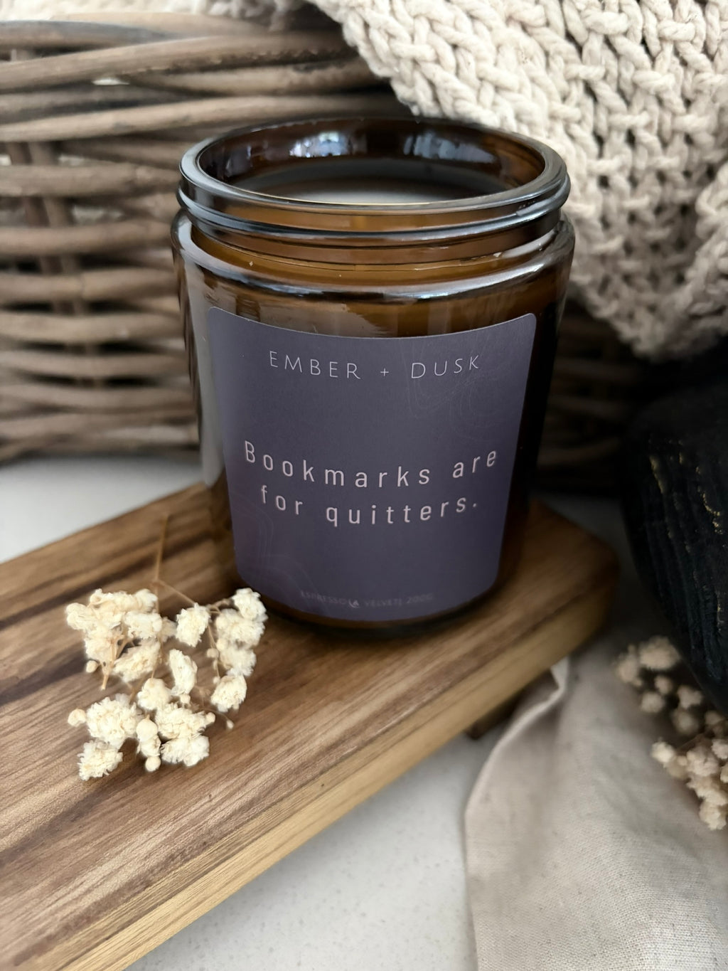 Bookmarks Are for Quitters soy candle