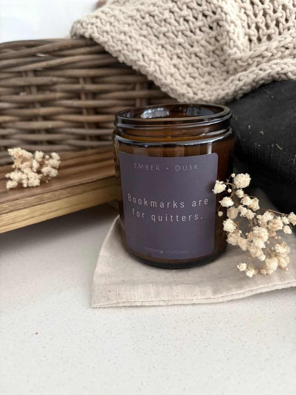 Bookmarks Are for Quitters soy candle